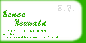 bence neuwald business card